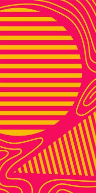 Dekoratif Vektör Arkaplan Organik Akış ve Geometrik Kesinlik. Boho Soyut Arkaplan Eğrisi Çizgileri ve Geometrik Aksanlar. Geometrik şekillerin mozaiğiyle soyut arkaplan.