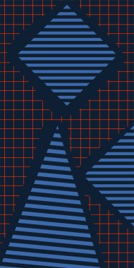 Dekoratif Vektör Arkaplan Organik Akış ve Geometrik Kesinlik. Boho Soyut Arkaplan Eğrisi Çizgileri ve Geometrik Aksanlar. Geometrik şekillerin mozaiğiyle soyut arkaplan.