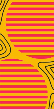 Dekoratif Vektör Arkaplan Organik Akış ve Geometrik Kesinlik. Boho Soyut Arkaplan Eğrisi Çizgileri ve Geometrik Aksanlar. Geometrik şekillerin mozaiğiyle soyut arkaplan.