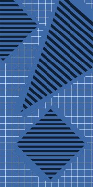 Dekoratif Vektör Arkaplan Organik Akış ve Geometrik Kesinlik. Boho Soyut Arkaplan Eğrisi Çizgileri ve Geometrik Aksanlar. Geometrik şekillerin mozaiğiyle soyut arkaplan.