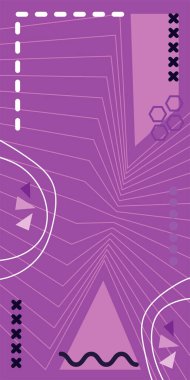 Dekoratif Vektör Arkaplan Organik Akış ve Geometrik Kesinlik. Boho Soyut Arkaplan Eğrisi Çizgileri ve Geometrik Aksanlar. Geometrik şekillerin mozaiğiyle soyut arkaplan.