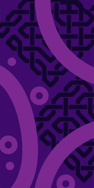 Dekoratif Vektör Arkaplan Organik Akış ve Geometrik Kesinlik. Boho Soyut Arkaplan Eğrisi Çizgileri ve Geometrik Aksanlar. Geometrik şekillerin mozaiğiyle soyut arkaplan.