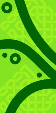 Dekoratif Vektör Arkaplan Organik Akış ve Geometrik Kesinlik. Boho Soyut Arkaplan Eğrisi Çizgileri ve Geometrik Aksanlar. Geometrik şekillerin mozaiğiyle soyut arkaplan.