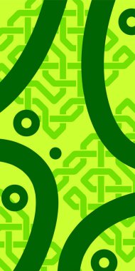 Dekoratif Vektör Arkaplan Organik Akış ve Geometrik Kesinlik. Boho Soyut Arkaplan Eğrisi Çizgileri ve Geometrik Aksanlar. Geometrik şekillerin mozaiğiyle soyut arkaplan.