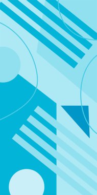 Modern Soyut Mozaik Geometrik Şekiller ve Süslü Vektör Tasarımı. Geometrik şekillerin mozaiğiyle soyut arkaplan.