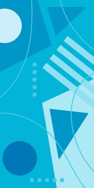 Modern Soyut Mozaik Geometrik Şekiller ve Süslü Vektör Tasarımı. Geometrik şekillerin mozaiğiyle soyut arkaplan.