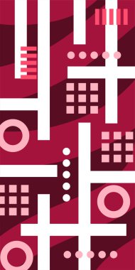 Geometrik şekilli soyut arkaplan sanatı. Memphis tarzı sanat posterleri için soyut bir arka plan. Boho Soyut Arkaplan Eğrisi Çizgileri ve Geometrik Aksanlar.