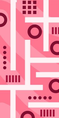 Geometrik şekilli soyut arkaplan sanatı. Memphis tarzı sanat posterleri için soyut bir arka plan. Boho Soyut Arkaplan Eğrisi Çizgileri ve Geometrik Aksanlar.