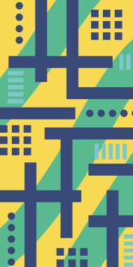 Geometrik şekilli soyut arkaplan sanatı. Memphis tarzı sanat posterleri için soyut bir arka plan. Boho Soyut Arkaplan Eğrisi Çizgileri ve Geometrik Aksanlar.