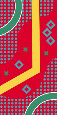 Geometrik şekilli soyut arkaplan sanatı. Memphis tarzı sanat posterleri için soyut bir arka plan. Boho Soyut Arkaplan Eğrisi Çizgileri ve Geometrik Aksanlar.