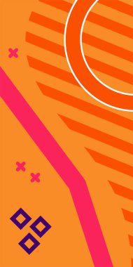 Geometrik şekilli soyut arkaplan sanatı. Memphis tarzı sanat posterleri için soyut bir arka plan. Boho Soyut Arkaplan Eğrisi Çizgileri ve Geometrik Aksanlar.