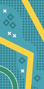 Geometrik şekilli soyut arkaplan sanatı. Memphis tarzı sanat posterleri için soyut bir arka plan. Boho Soyut Arkaplan Eğrisi Çizgileri ve Geometrik Aksanlar.