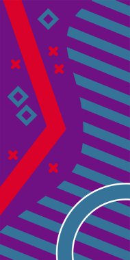 Geometrik şekilli soyut arkaplan sanatı. Memphis tarzı sanat posterleri için soyut bir arka plan. Boho Soyut Arkaplan Eğrisi Çizgileri ve Geometrik Aksanlar.