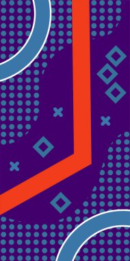 Geometrik şekilli soyut arkaplan sanatı. Memphis tarzı sanat posterleri için soyut bir arka plan. Boho Soyut Arkaplan Eğrisi Çizgileri ve Geometrik Aksanlar.