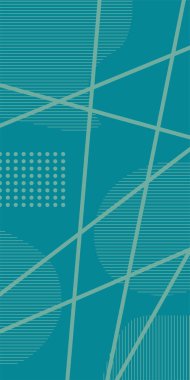 Çizgili Modern Soyut Mozaik ve Geometrik Şekiller Süslemeli Vektör Tasarımı. Noktalar, çizgiler ve geometrik şekiller mozaiğiyle soyut bir arkaplan. Memphis tarzı sanat ile poster için soyut arkaplan.