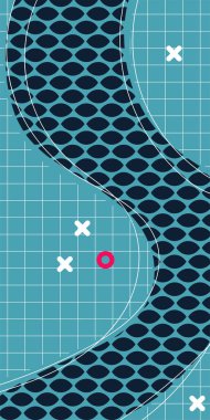 Modern Soyut Mozaik Geometrik Şekiller ve Süslü Vektör Tasarımı. Geometrik şekillerin mozaiğiyle soyut arkaplan süslemeleri. Memphis tarzı sanat ile poster için soyut arkaplan.