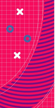 Modern Soyut Mozaik Geometrik Şekiller ve Süslü Vektör Tasarımı. Geometrik şekillerin mozaiğiyle soyut arkaplan süslemeleri. Memphis tarzı sanat ile poster için soyut arkaplan.