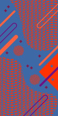 Modern Soyut Mozaik Geometrik Şekiller ve Süslü Vektör Tasarımı. Geometrik şekillerin mozaiğiyle soyut arkaplan süslemeleri. Memphis tarzı sanat ile poster için soyut arkaplan.