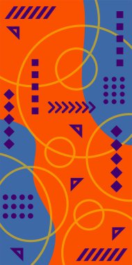 Kıvrımlı şekiller ve daireler ile soyut arkaplan.