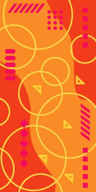 Kıvrımlı şekiller ve daireler ile soyut arkaplan.