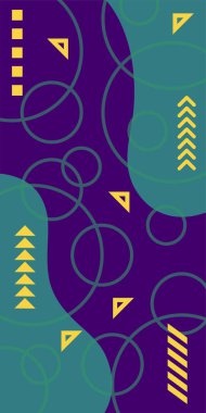 Kıvrımlı şekiller ve daireler ile soyut arkaplan.