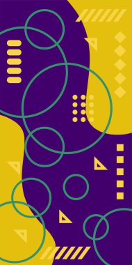 Kıvrımlı şekiller ve daireler ile soyut arkaplan.