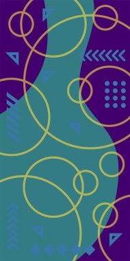 Kıvrımlı şekiller ve daireler ile soyut arkaplan.