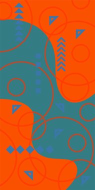 Kıvrımlı şekiller ve daireler ile soyut arkaplan.