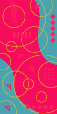 Kıvrımlı şekiller ve daireler ile soyut arkaplan.