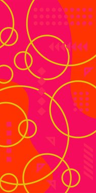 Kıvrımlı şekiller ve daireler ile soyut arkaplan.