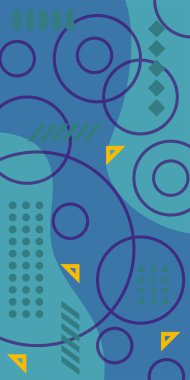 Kıvrımlı şekiller ve daireler ile soyut arkaplan.