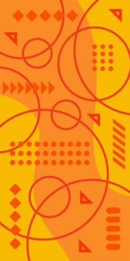 Kıvrımlı şekiller ve daireler ile soyut arkaplan.