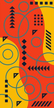 Kıvrımlı şekiller ve daireler ile soyut arkaplan.