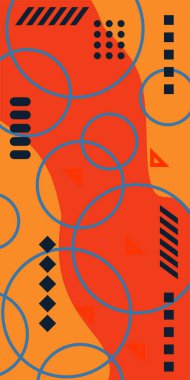 Kıvrımlı şekiller ve daireler ile soyut arkaplan.