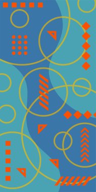 Kıvrımlı şekiller ve daireler ile soyut arkaplan.