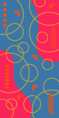 Kıvrımlı şekiller ve daireler ile soyut arkaplan.