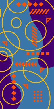 Kıvrımlı şekiller ve daireler ile soyut arkaplan.