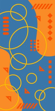 Kıvrımlı şekiller ve daireler ile soyut arkaplan.