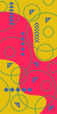 Kıvrımlı şekiller ve daireler ile soyut arkaplan.