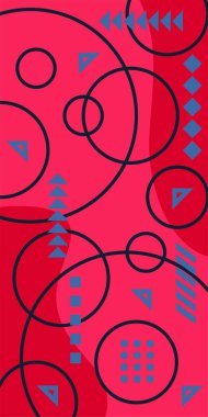 Kıvrımlı şekiller ve daireler ile soyut arkaplan.