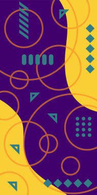 Kıvrımlı şekiller ve daireler ile soyut arkaplan.