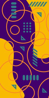 Kıvrımlı şekiller ve daireler ile soyut arkaplan.