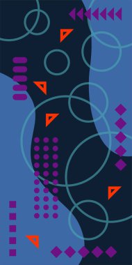 Kıvrımlı şekiller ve daireler ile soyut arkaplan.