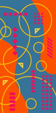 Kıvrımlı şekiller ve daireler ile soyut arkaplan.