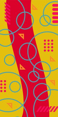 Kıvrımlı şekiller ve daireler ile soyut arkaplan.