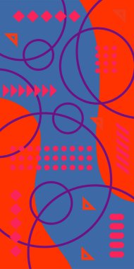 Kıvrımlı şekiller ve daireler ile soyut arkaplan.