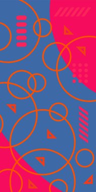 Kıvrımlı şekiller ve daireler ile soyut arkaplan.