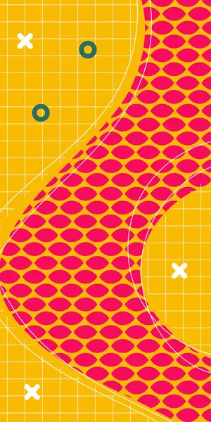 Modern Soyut Mozaik Geometrik Şekiller ve Süslü Vektör Tasarımı. Geometrik şekillerin mozaiğiyle soyut arkaplan süslemeleri. Memphis tarzı sanat ile poster için soyut arkaplan.