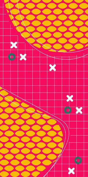 Modern Soyut Mozaik Geometrik Şekiller ve Süslü Vektör Tasarımı. Geometrik şekillerin mozaiğiyle soyut arkaplan süslemeleri. Memphis tarzı sanat ile poster için soyut arkaplan.