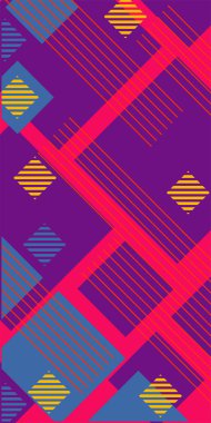 Geometrik şekilli ve çizgili soyut bir arkaplan. Soyut arkaplan vektör sanatı.